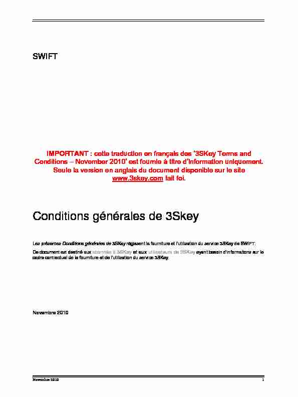 3Skey Conditions Generales