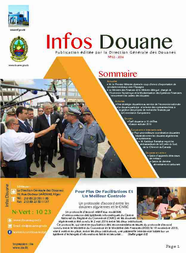 Infos Douane