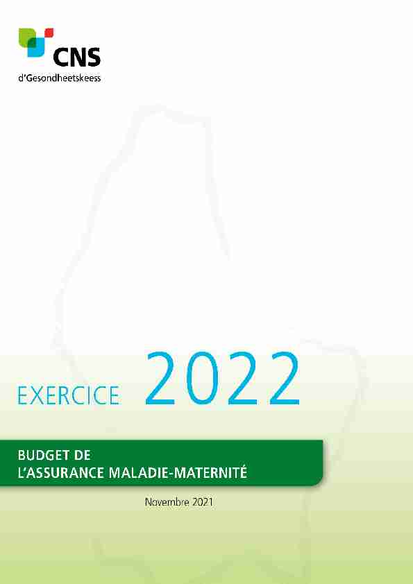 [PDF] Budget 2022 de lassurance maladie-maternité - RTLlu