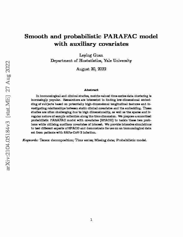 A smoothed and probabilistic PARAFAC model with covariates