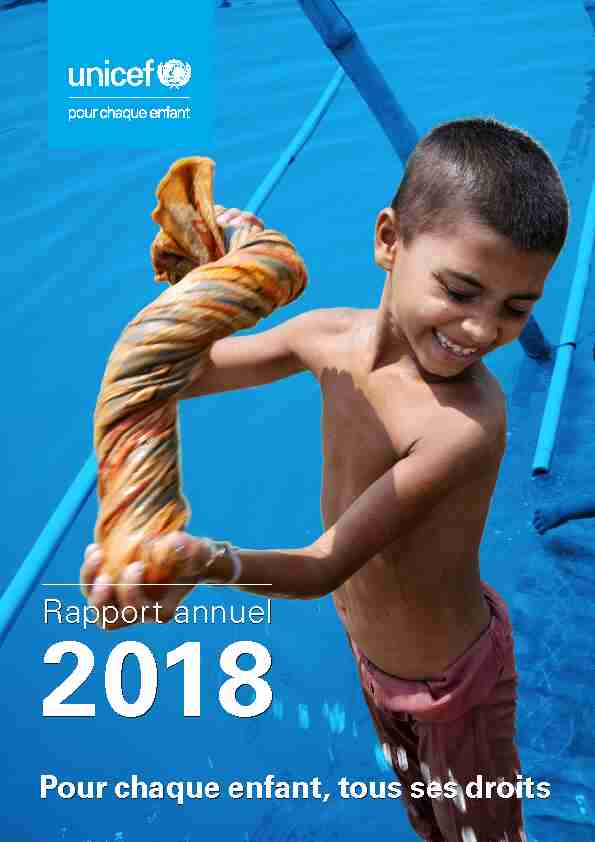 UNICEF – Rapport annuel 2018