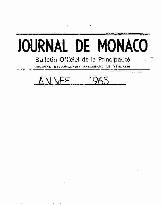 JOURNAL DE MONACO