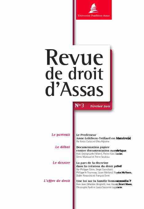 [PDF] Revue - de droit - Université Panthéon-Assas