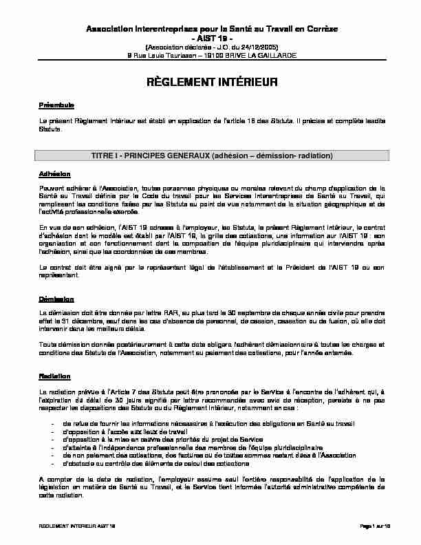 [PDF] AIST 19 - Santé Travail en Limousin