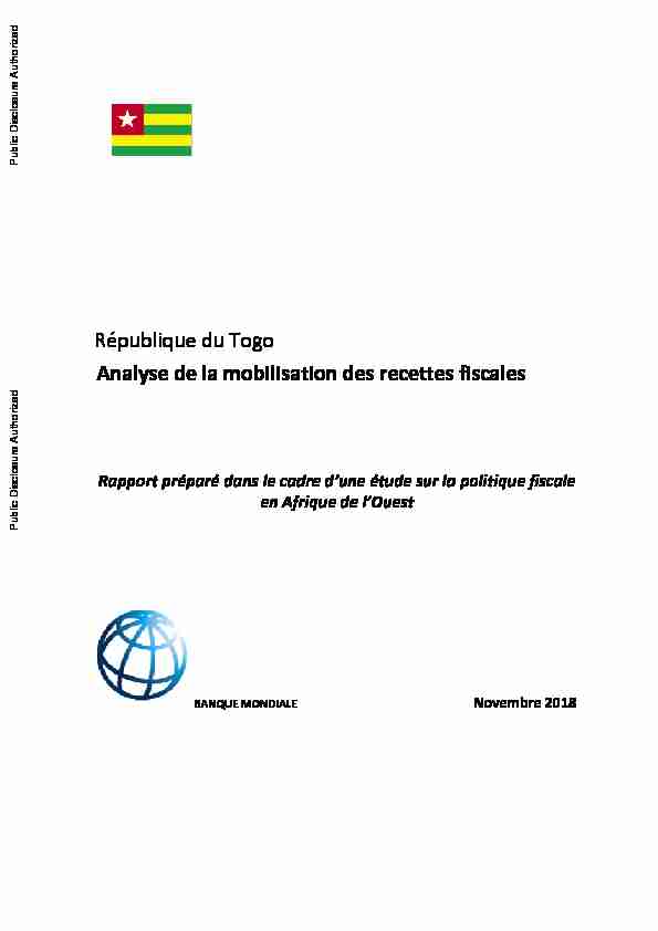 République du Togo Analyse de la mobilisation des recettes fiscales