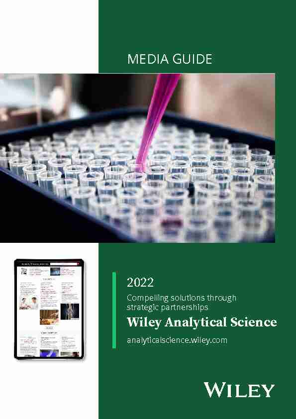 2022 Wiley Analytical Science MEDIA GUIDE