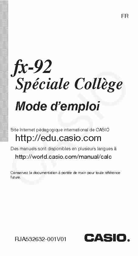fx-92 Spéciale Collège