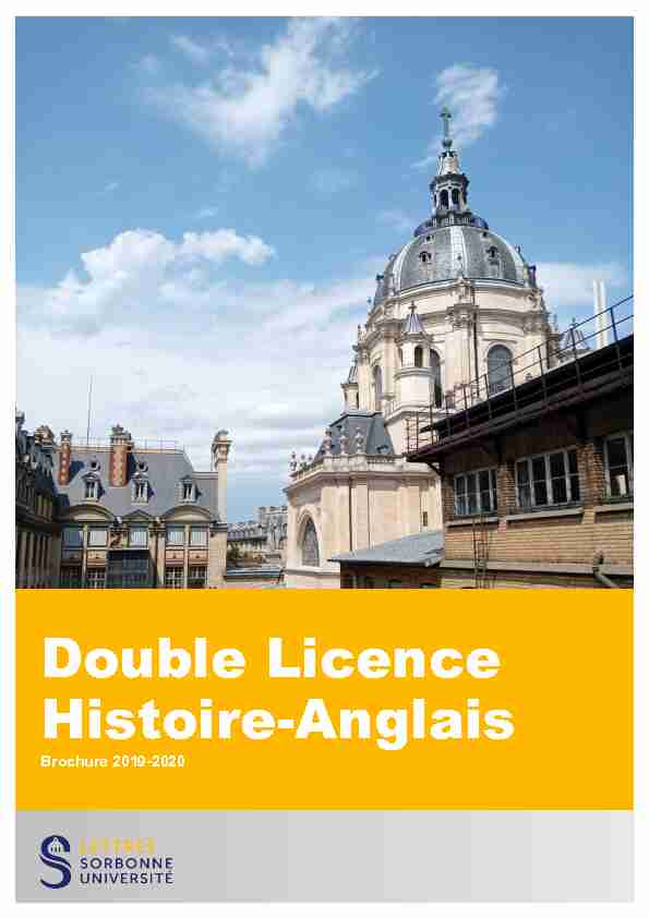 Double Licence Histoire-Anglais