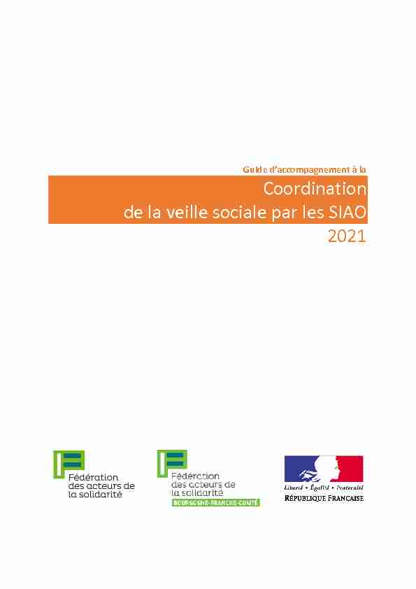 Coordination de la veille sociale par les SIAO 2021