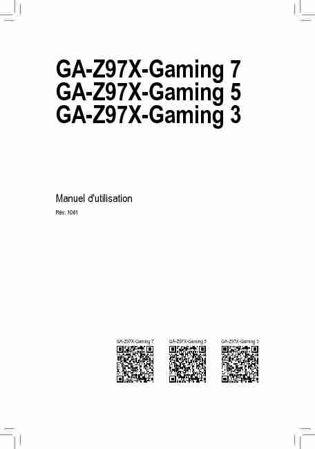 GA-Z97X-Gaming 7 GA-Z97X-Gaming 5 GA-Z97X-Gaming 3