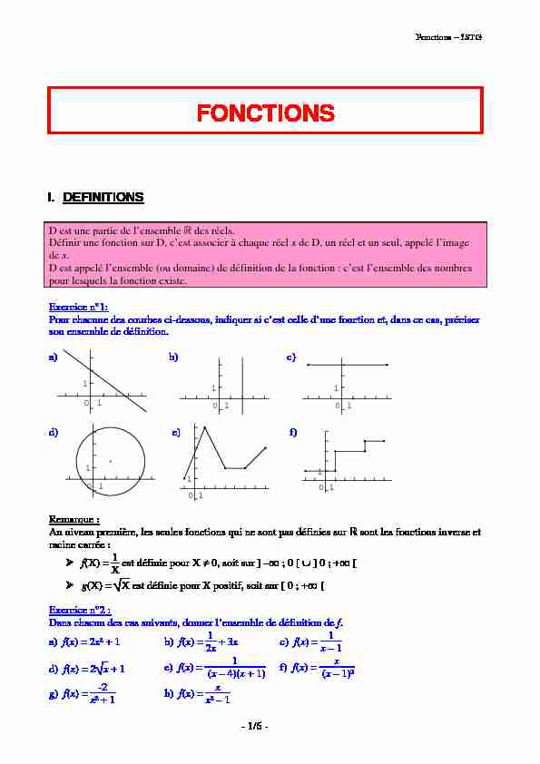 Ch4 Fonctions Cours