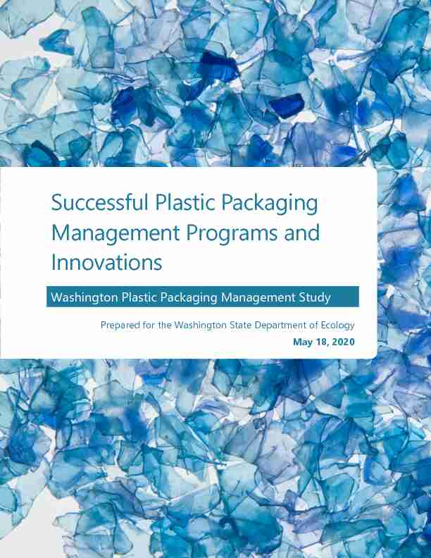 [PDF] Successful Plastic Packaging Management Programs and Innovations