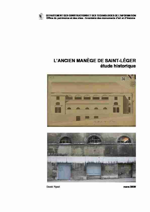[PDF] LANCIEN MANÈGE DE SAINT-LÉGER étude historique
