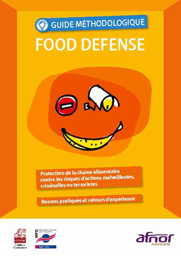 Guide méthodologique Food Defense