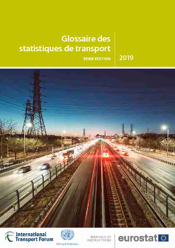 Glossaire des statistiques de transport