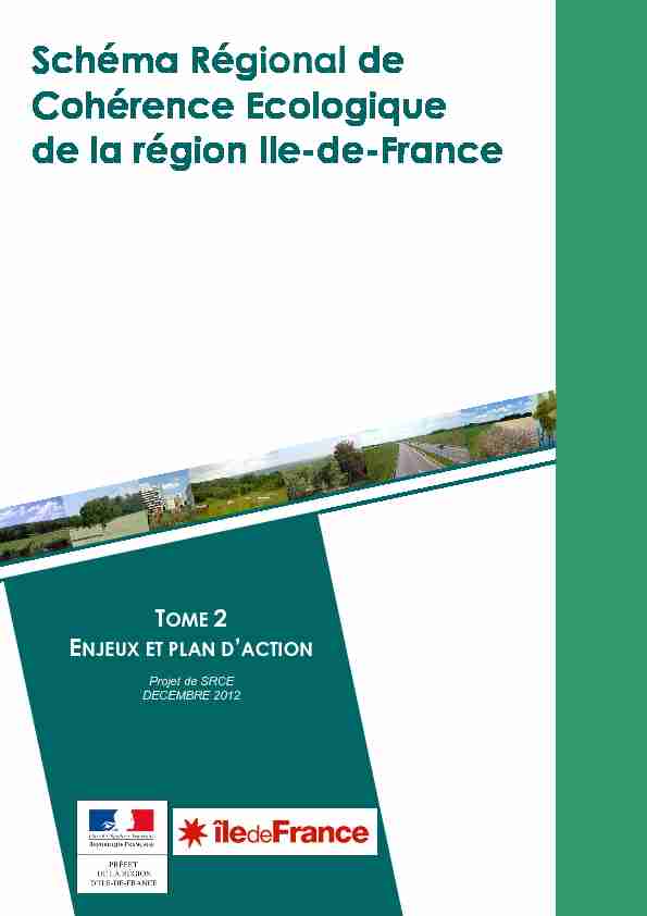 Schéma Régional de Cohérence Ecologique de la région Ile-de