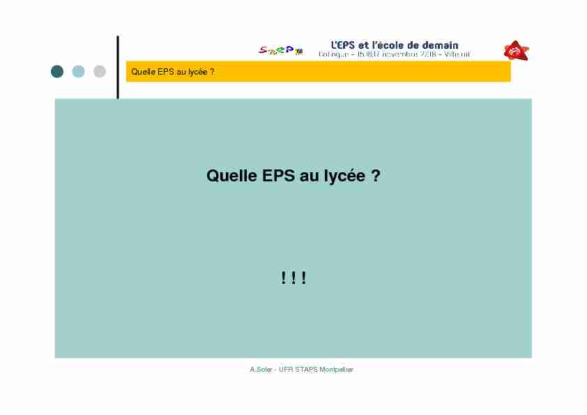 Diapo-EPS lycée-Colloque SNEP-Nov 2018- A. Soler -Montpellier