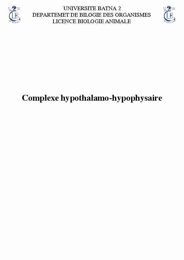 [PDF] Complexe hypothalamo-hypophysaire - Home  opsuniv-batna2dz