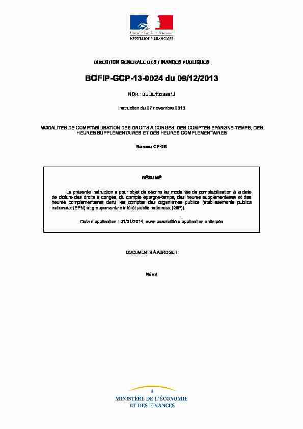 BOFIP-GCP-13-0024 du 09/12/2013 - economiegouvfr