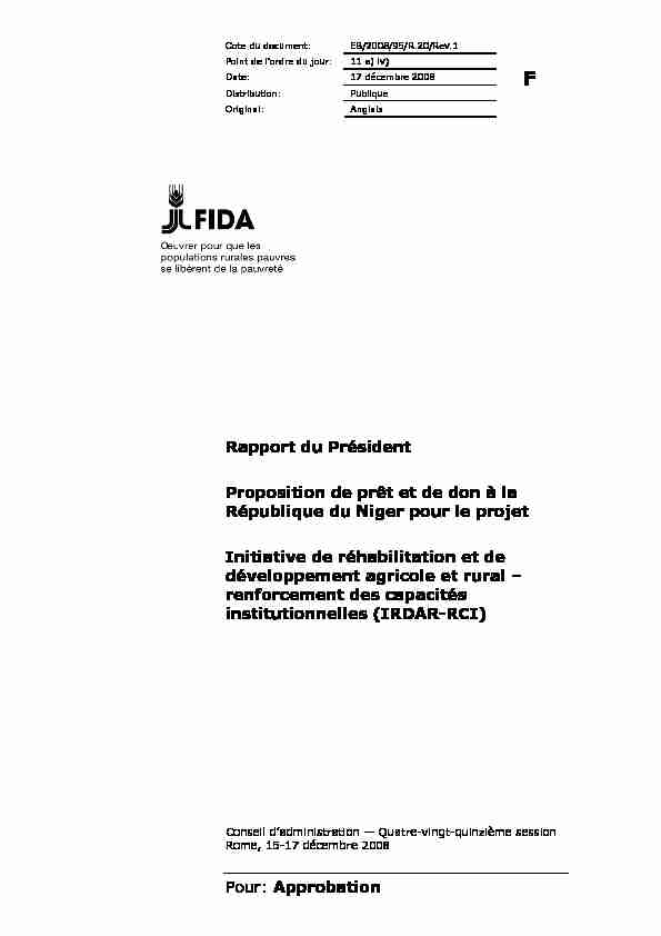 Pour: Approbation Rapport du Président Proposition de prêt et de