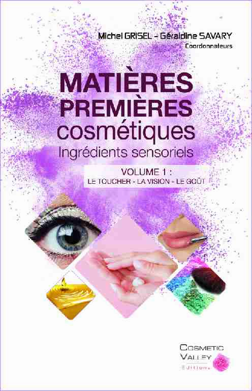 Matières premières cosmétiques : ingrédients sensoriels