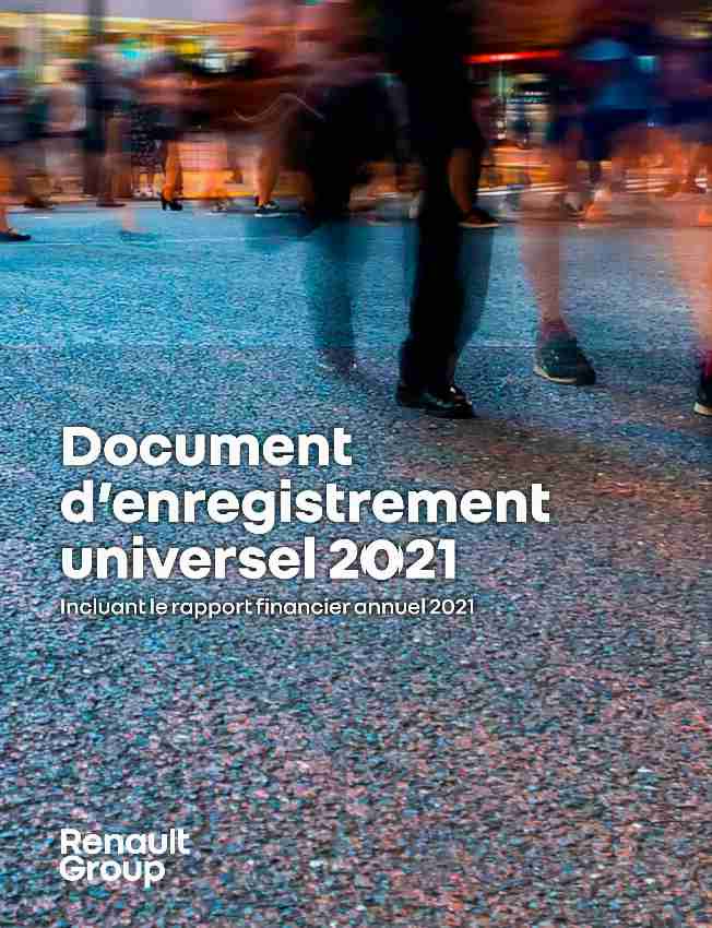 Renault Group I Document denregistrement universel 2021