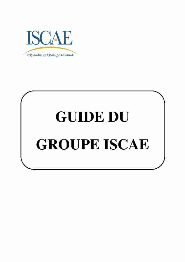 GUIDE DU GROUPE ISCAE