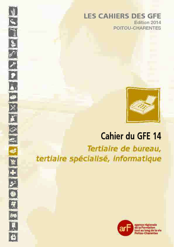 [PDF] Cahier du GFE 14 - Cap Métiers Nouvelle-Aquitaine