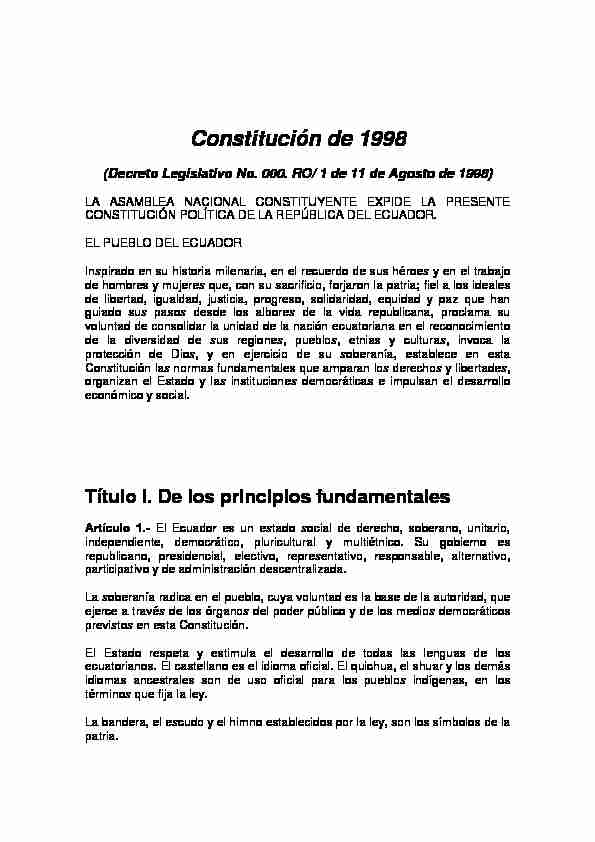 Constitución de 1998