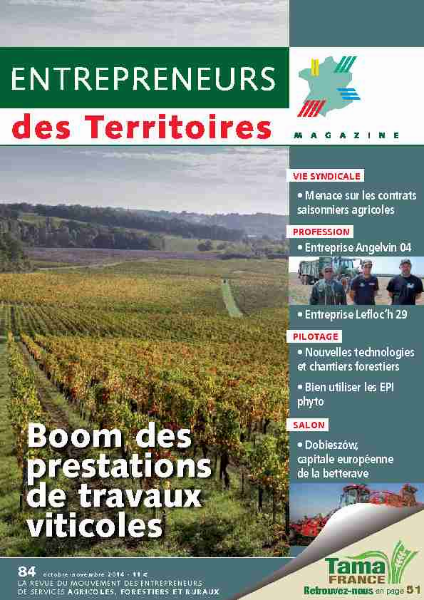 [PDF] Boom des prestations de travaux viticoles - FNEDT