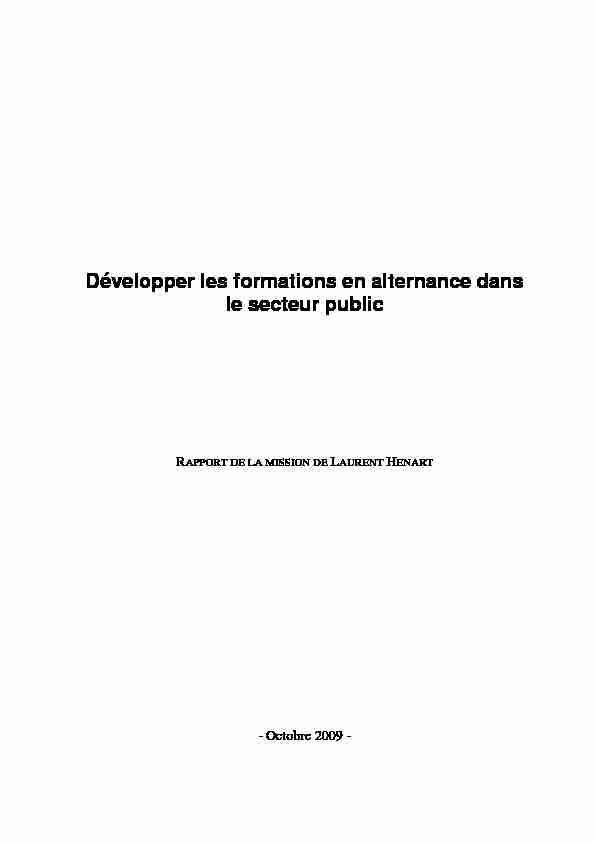 [PDF] Développer les formations en alternance dans le secteur public
