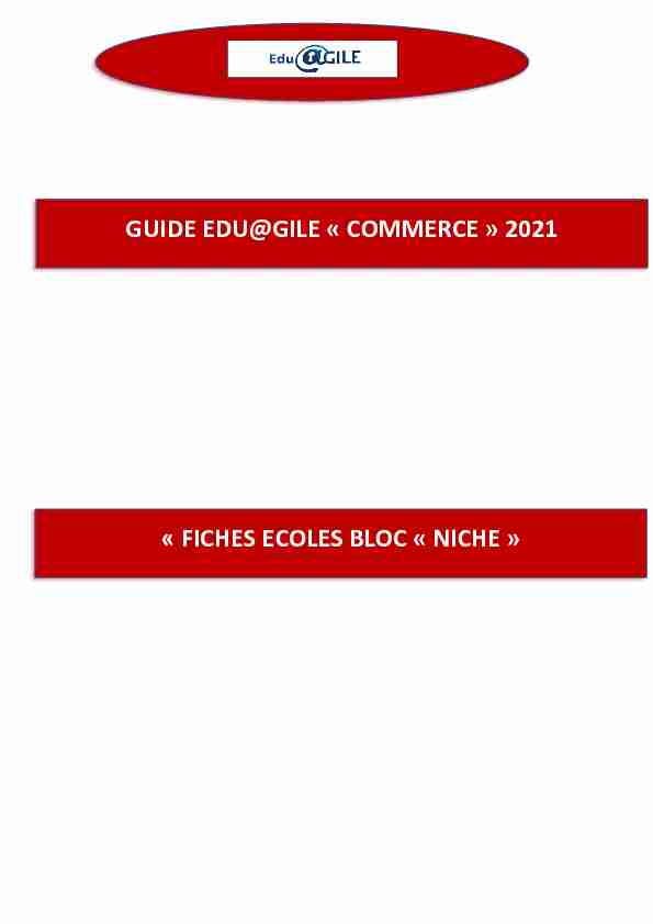 GUIDE EDU@GILE « COMMERCE » 2021 « FICHES ECOLES