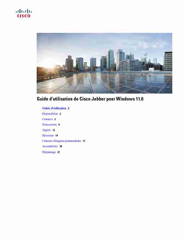 Guide dutilisation de Cisco Jabber pour Windows 11.0