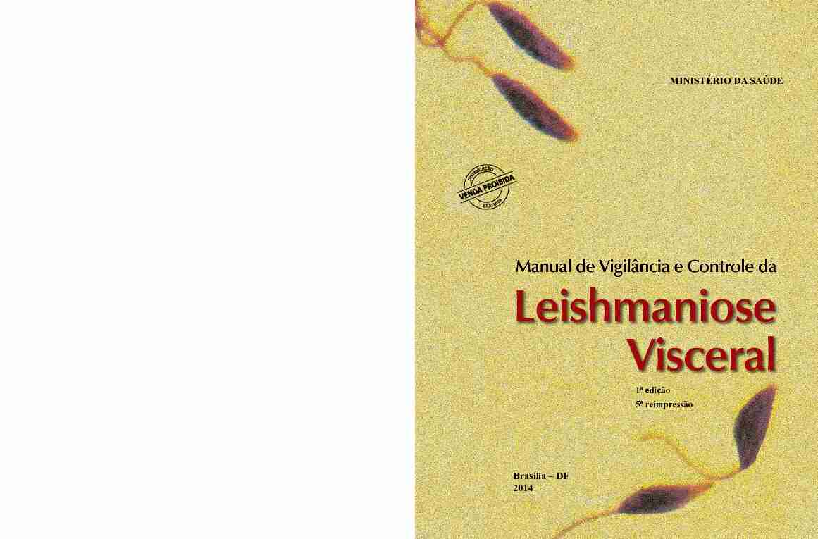 Manual de vigilância e controle da leishmaniose visceral - 1ª Edição