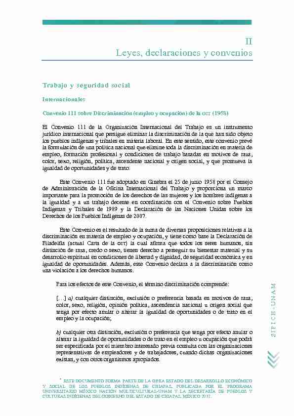 [PDF] II Leyes declaraciones y convenios - UNAM