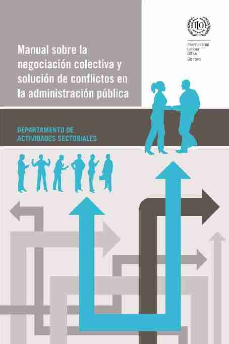 Manual sobre la negociación colectiva y solución de conflictos en la