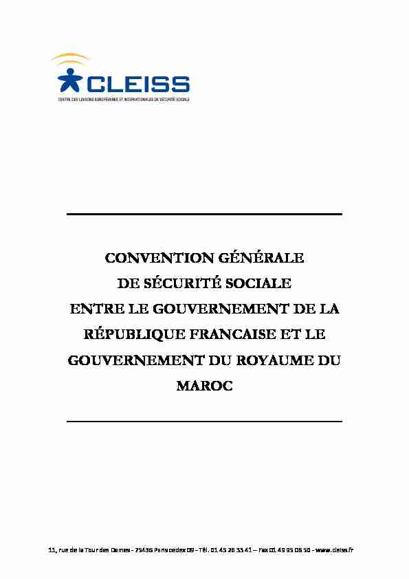 [PDF] convention générale de sécurité sociale entre le gouvernement de
