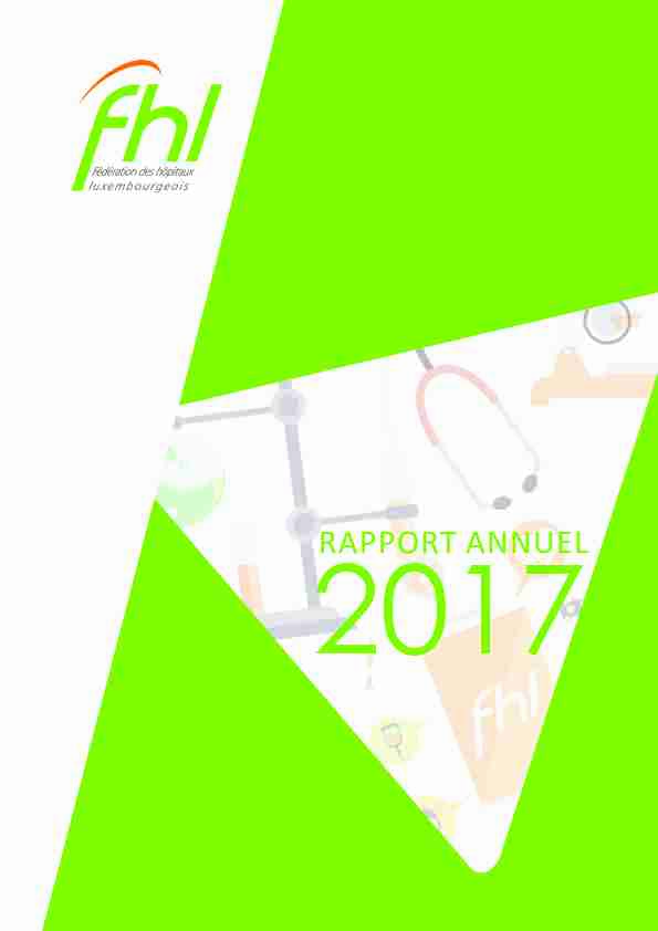 Rapport Annuel 2017 :: Fédération des Hôpitaux Luxembourgeois