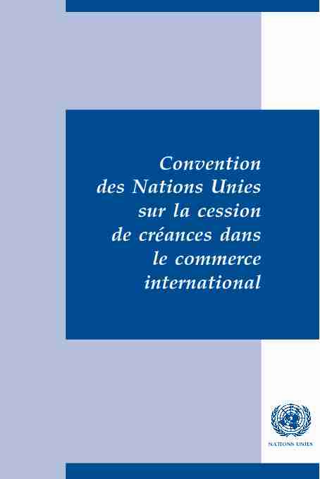 Convention des Nations Unies sur la cession de créances dans le