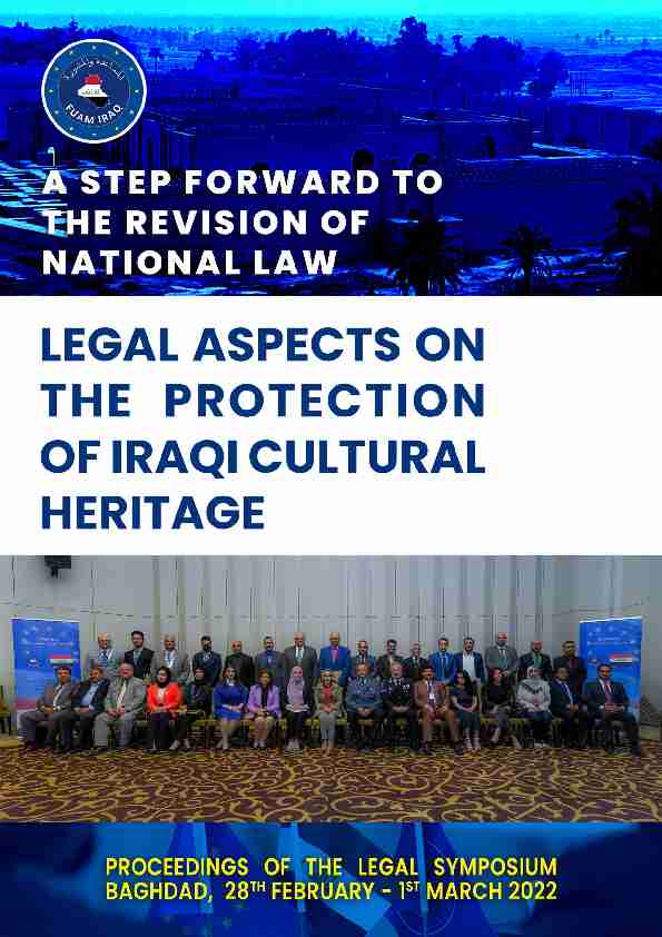 Legal Aspects of the Protection of Iraqi Cultural Heritage. A Step