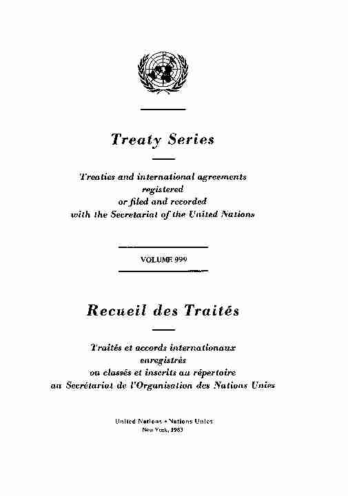 [PDF] Treaty Series Recueil des Traites - United Nations Office on Drugs