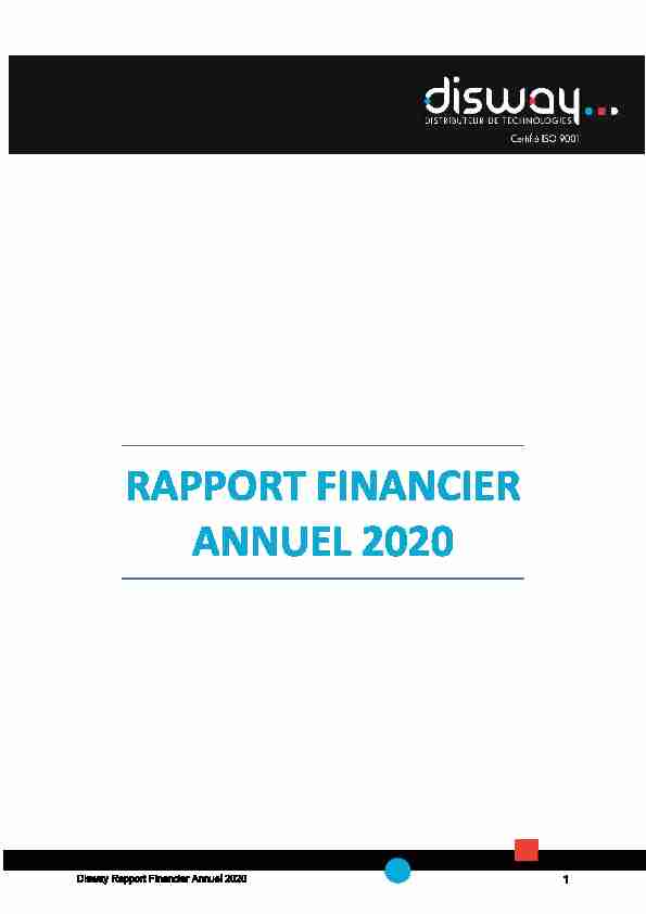 Disway Rapport Financier Annuel 2020
