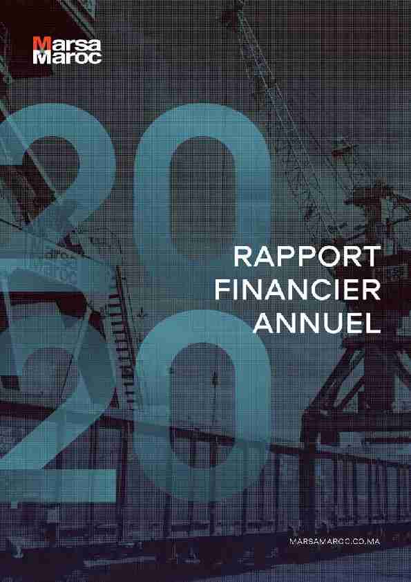 RAPPORT FINANCIER ANNUEL 2020