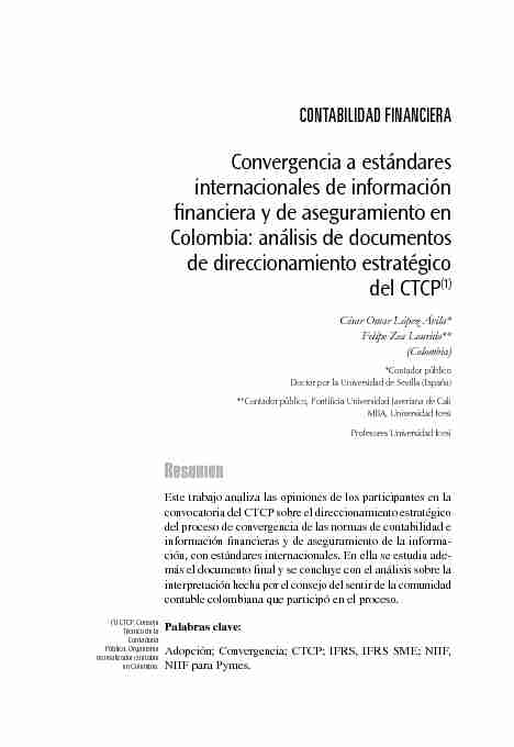 [PDF] Convergencia a estándares internacionales de información