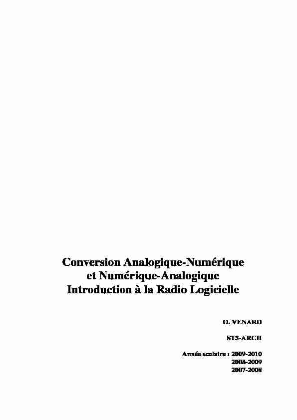 [PDF] Conversion Analogique-Numérique et Numérique-Analogique  - FR