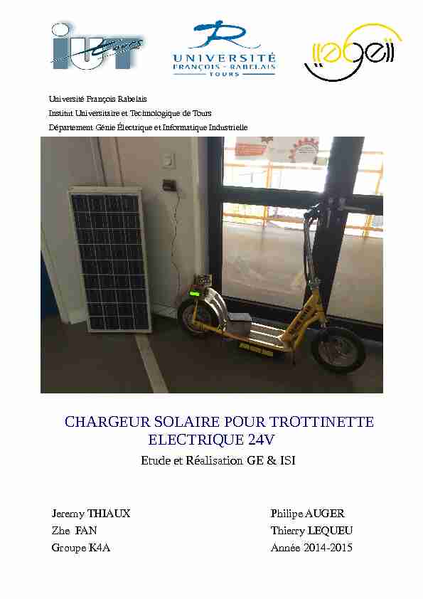 CHARGEUR SOLAIRE POUR TROTTINETTE ELECTRIQUE 24V