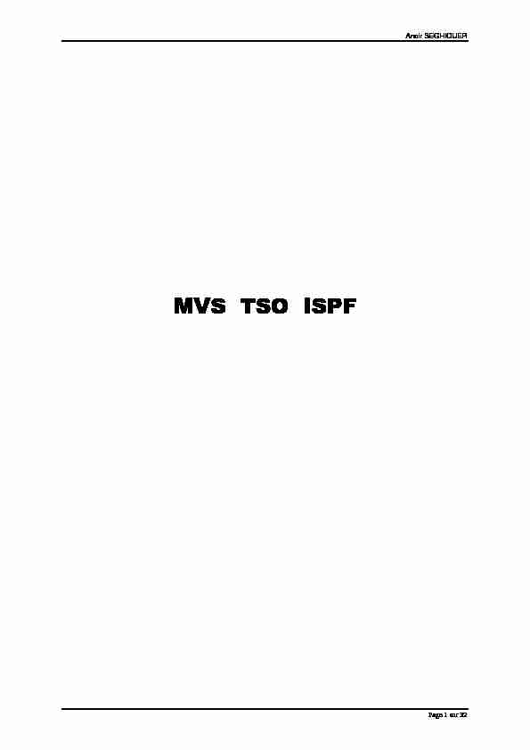MVS TSO ISPF