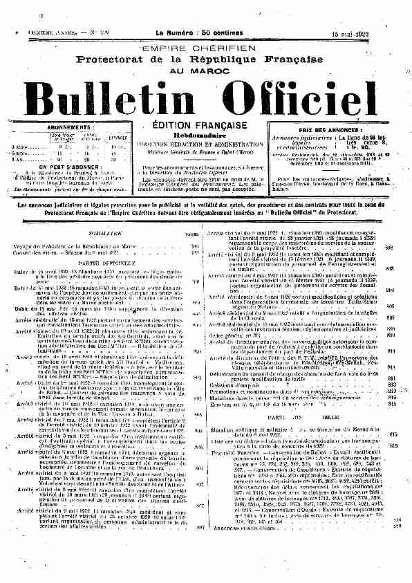 [PDF] Bulletin Officiel - GazettesAfrica