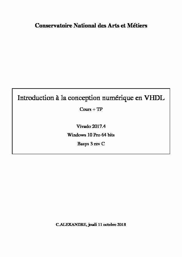 Introduction à la conception numérique en VHDL