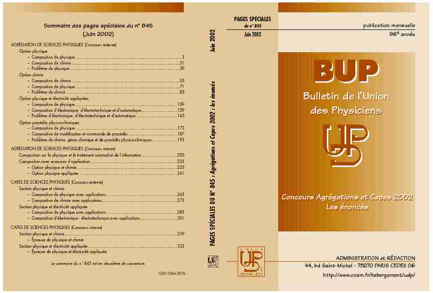 Bulletin de lUnion des Physiciens Bulletin de lUnion des Physiciens